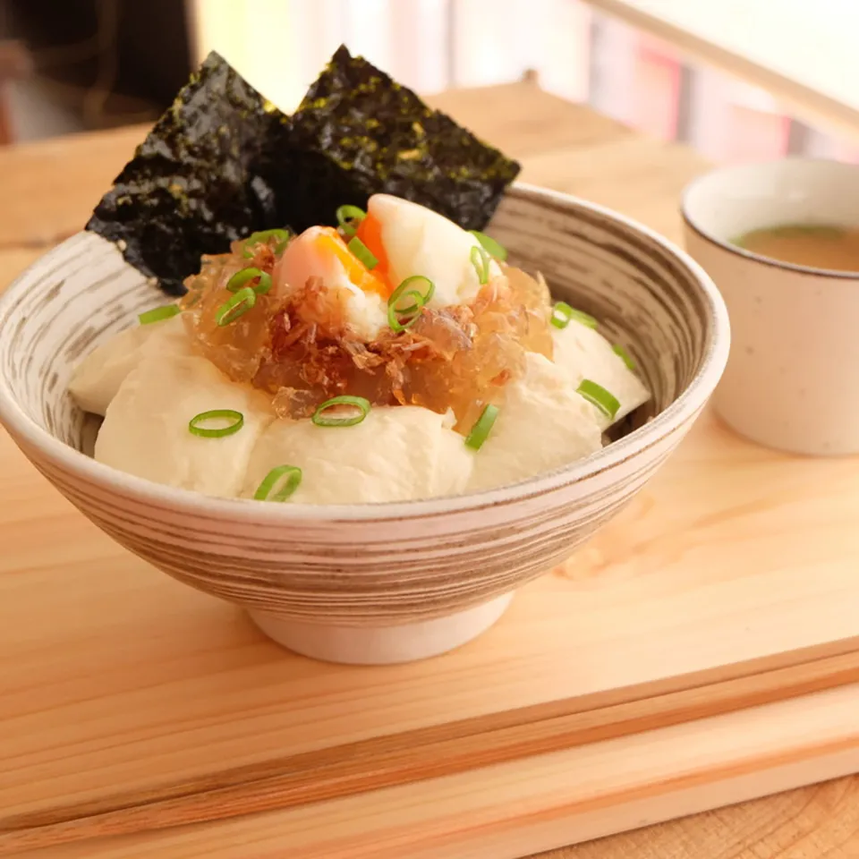 茨木の生豆腐丼